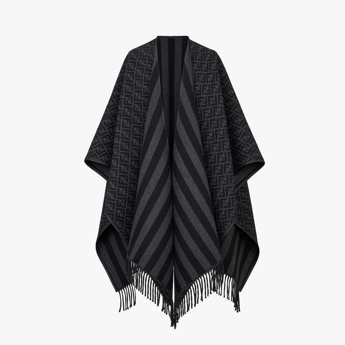 ポンチョ - ブラックカシミア ポンチョ | Fendi ポンチョ - ブラックカシミア ポンチョ | Fendi