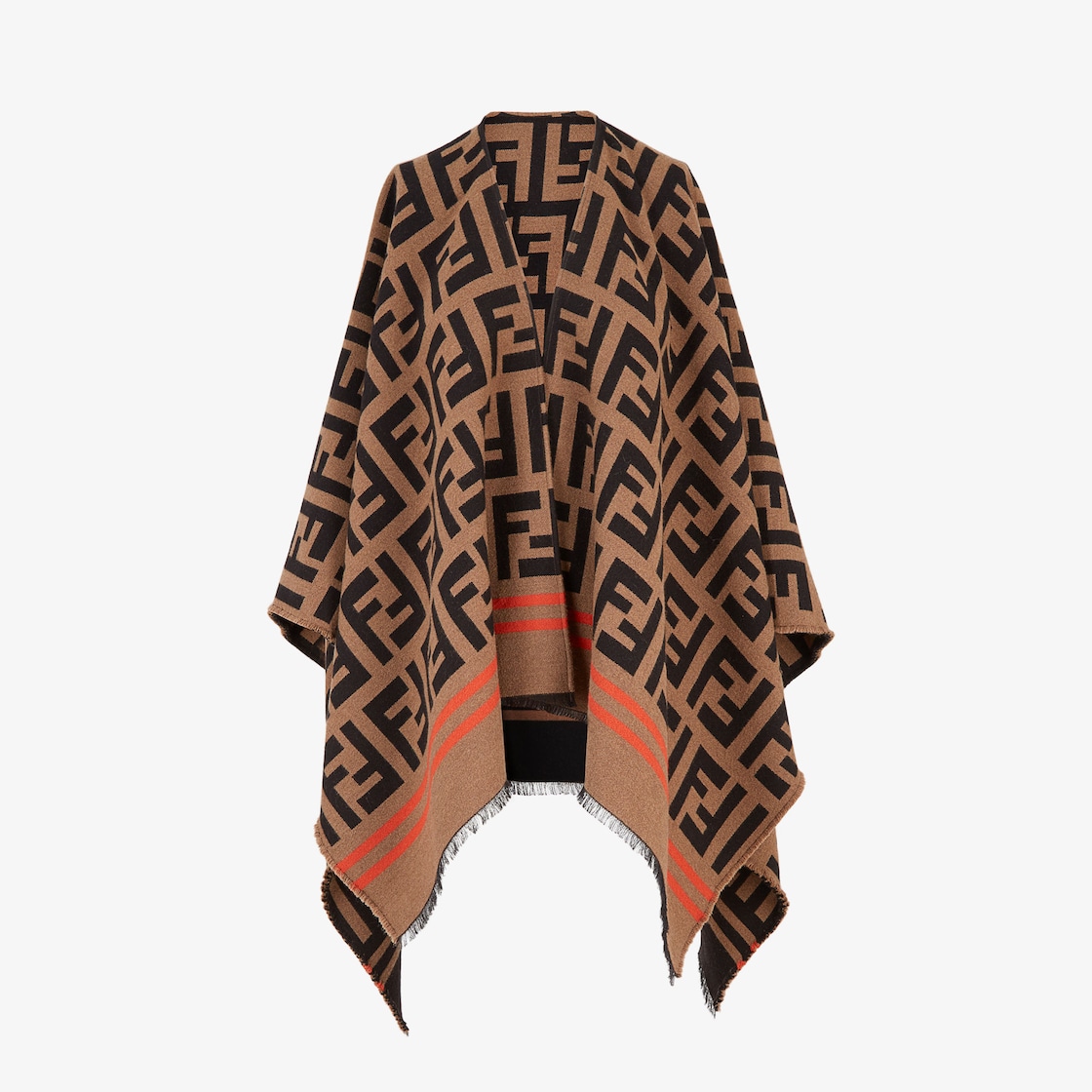 FF PonchoMulticolor wool and silk poncho