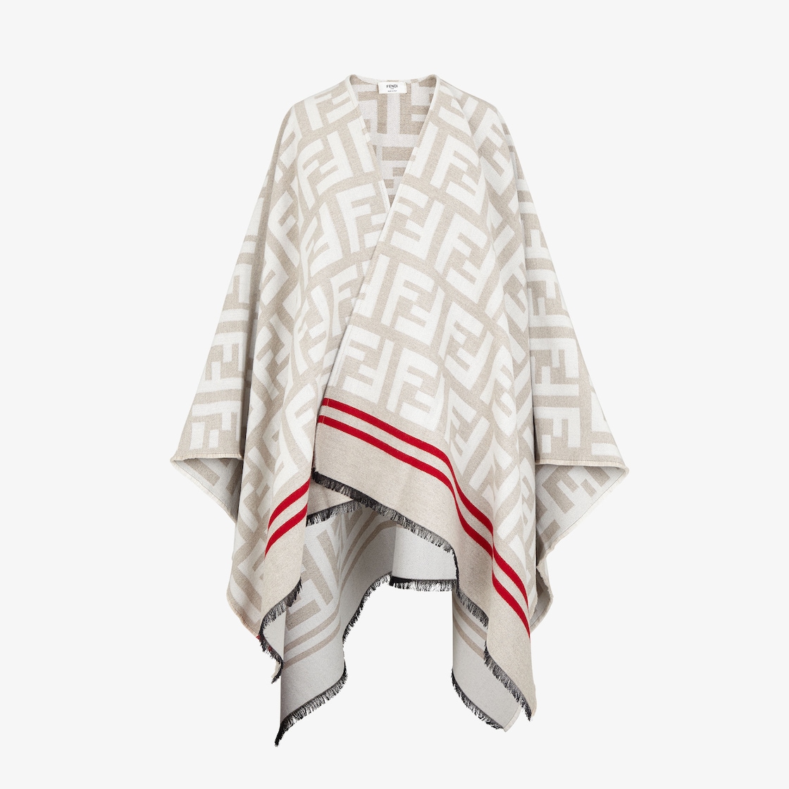 FF Poncho - Multicolour wool and silk poncho | Fendi