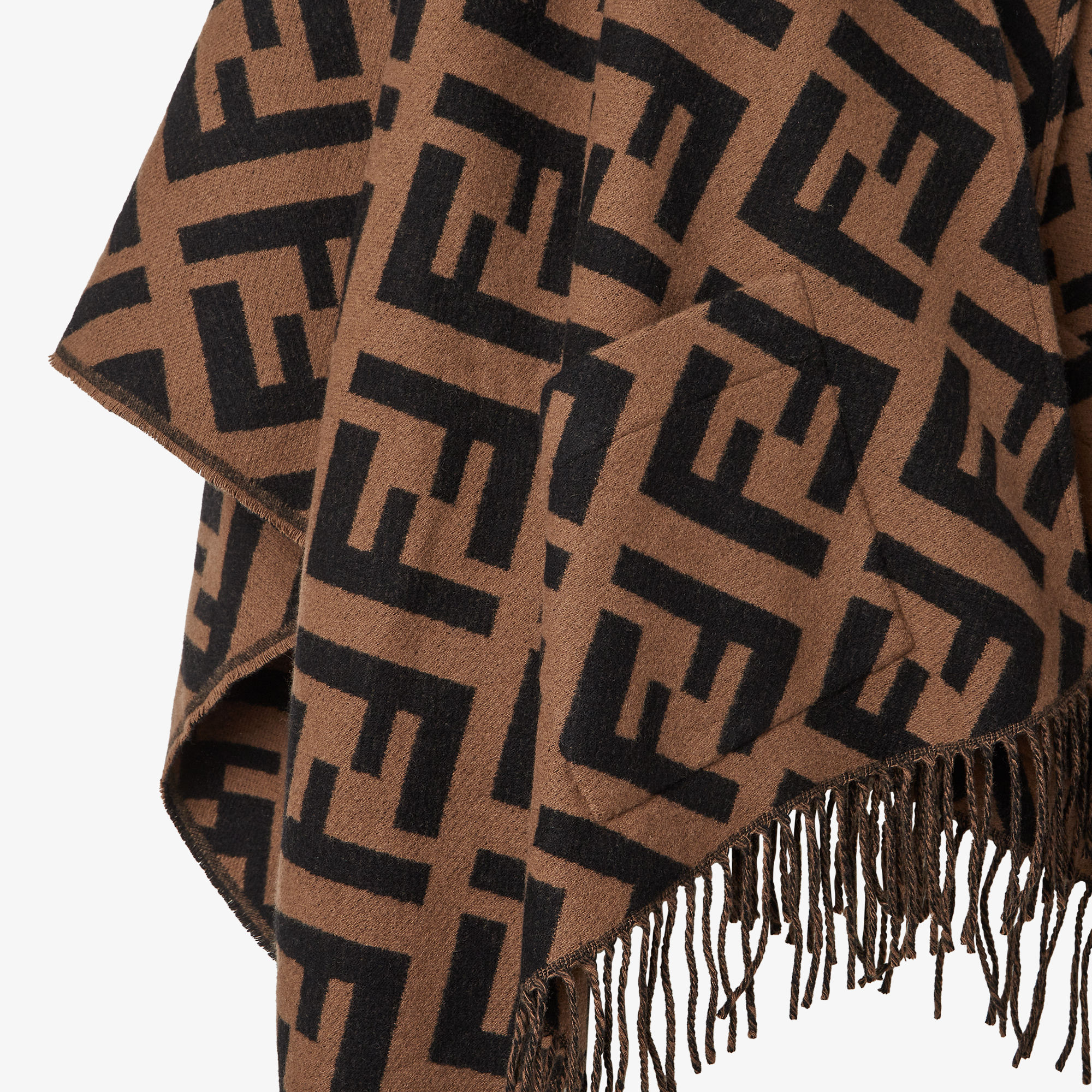 FFポンチョ ウール ブラウン | Fendi FFポンチョ ウール ブラウン | Fendi