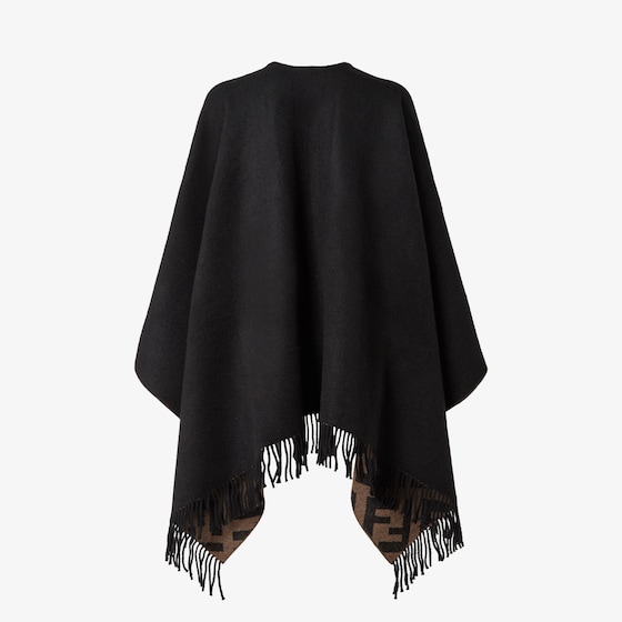 Fendi Large wraparound reversible poncho made from cashmere | Thumbnail 2
