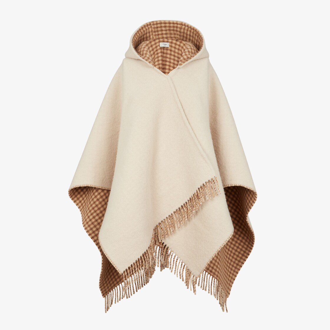 Fendi Poncho - Cream wool and cashmere poncho | Fendi