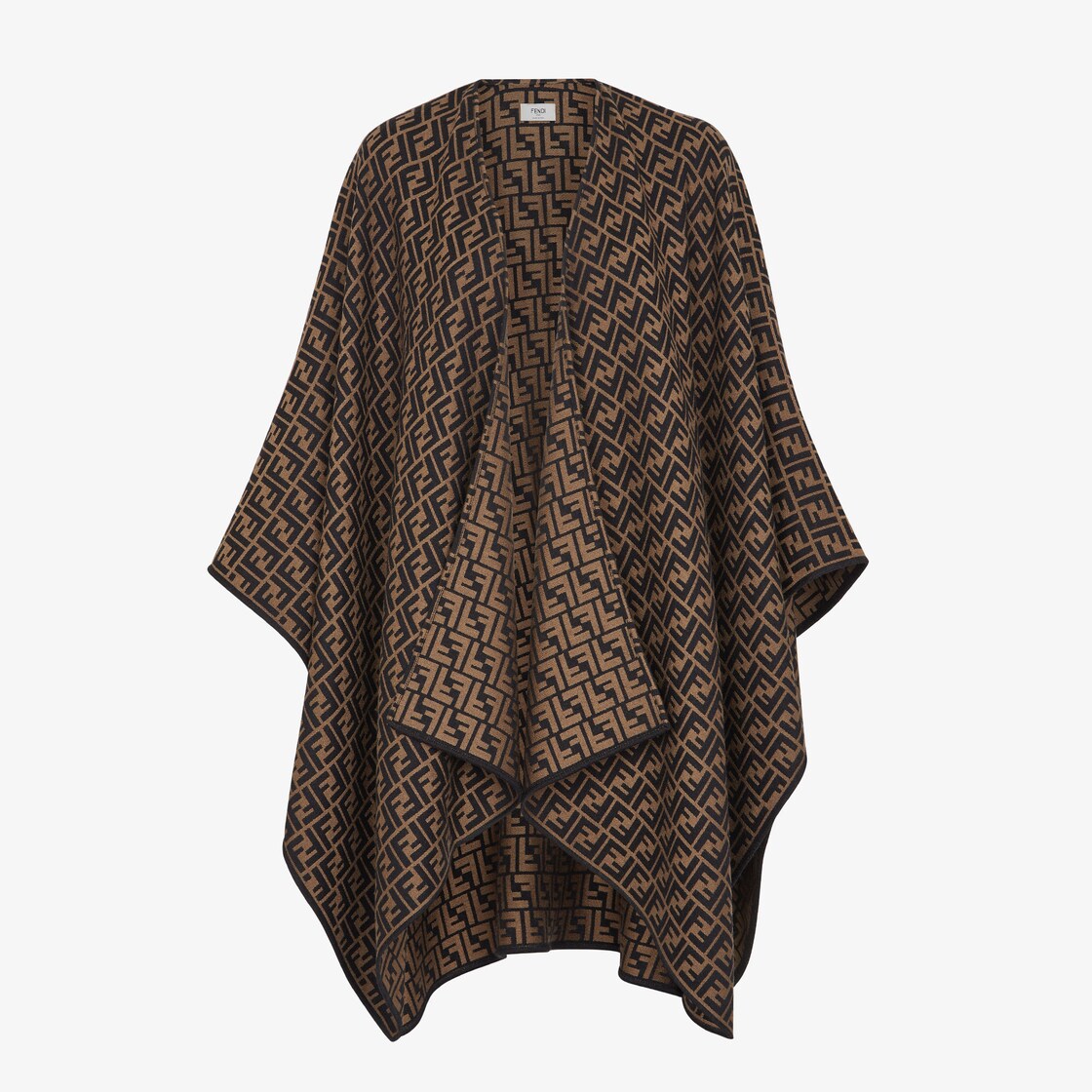 Poncho Wool and silk Brown - Image 1/3