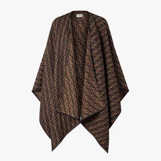 Fendi Poncho In Brown