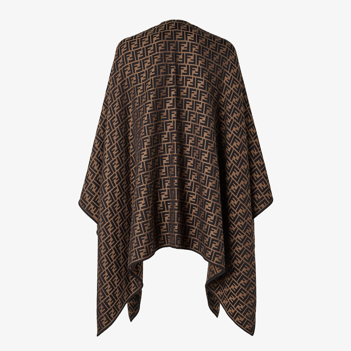 Poncho Wool and silk Brown | Fendi Poncho Wool and silk Brown | Fendi