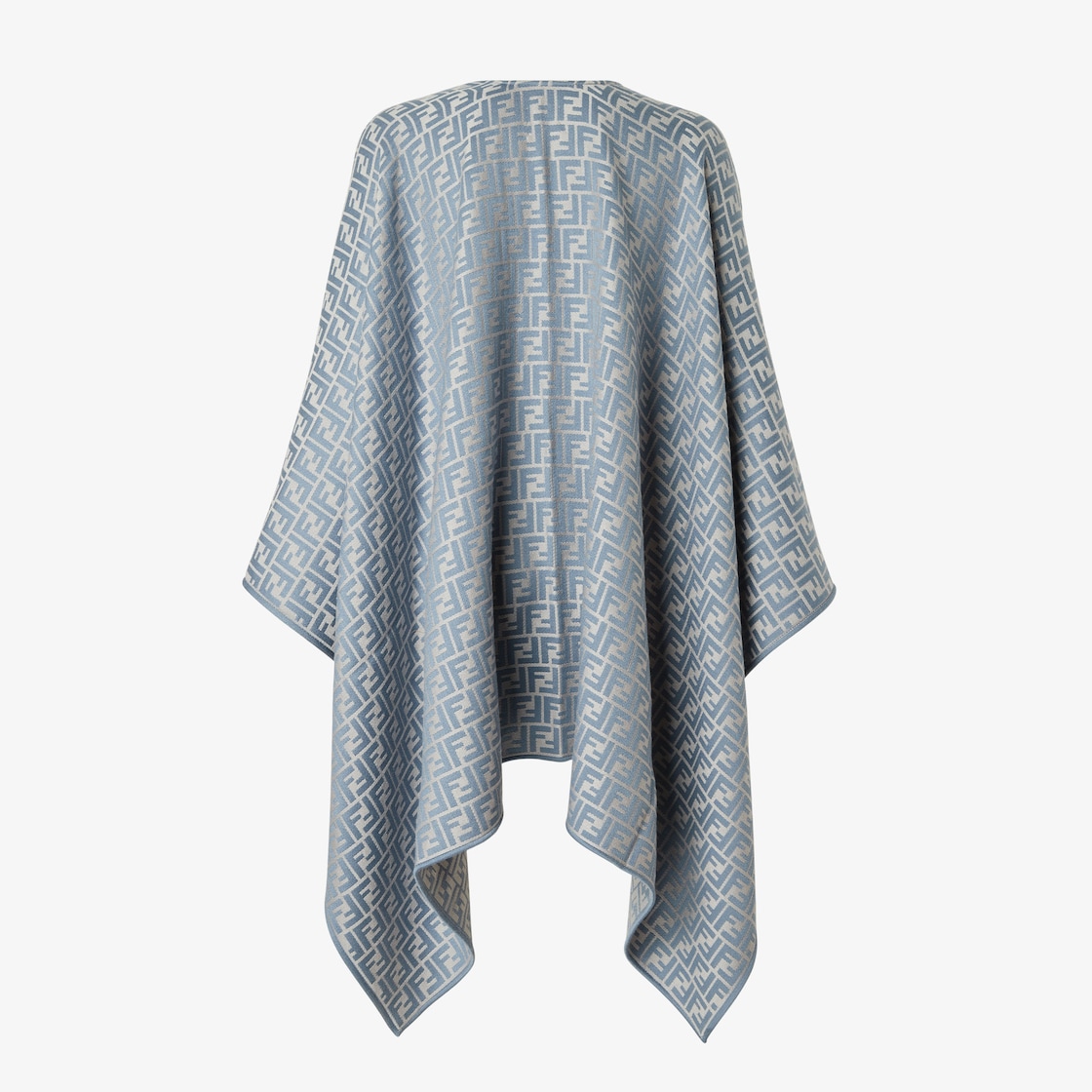 Poncho Wool and silk Blue - Image 2/3