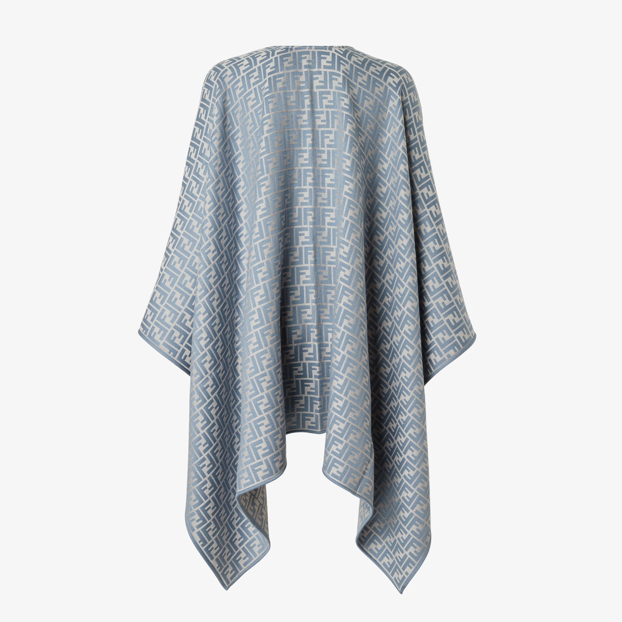 Poncho Wool and silk Blue | Fendi