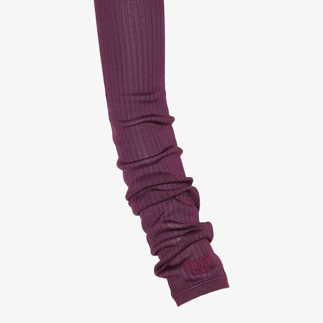 Gloves - Dark purple silk evening gloves | Fendi