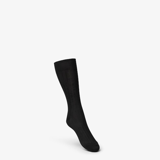 Fendi Short socks made from lightweight yellow ribbed cotton