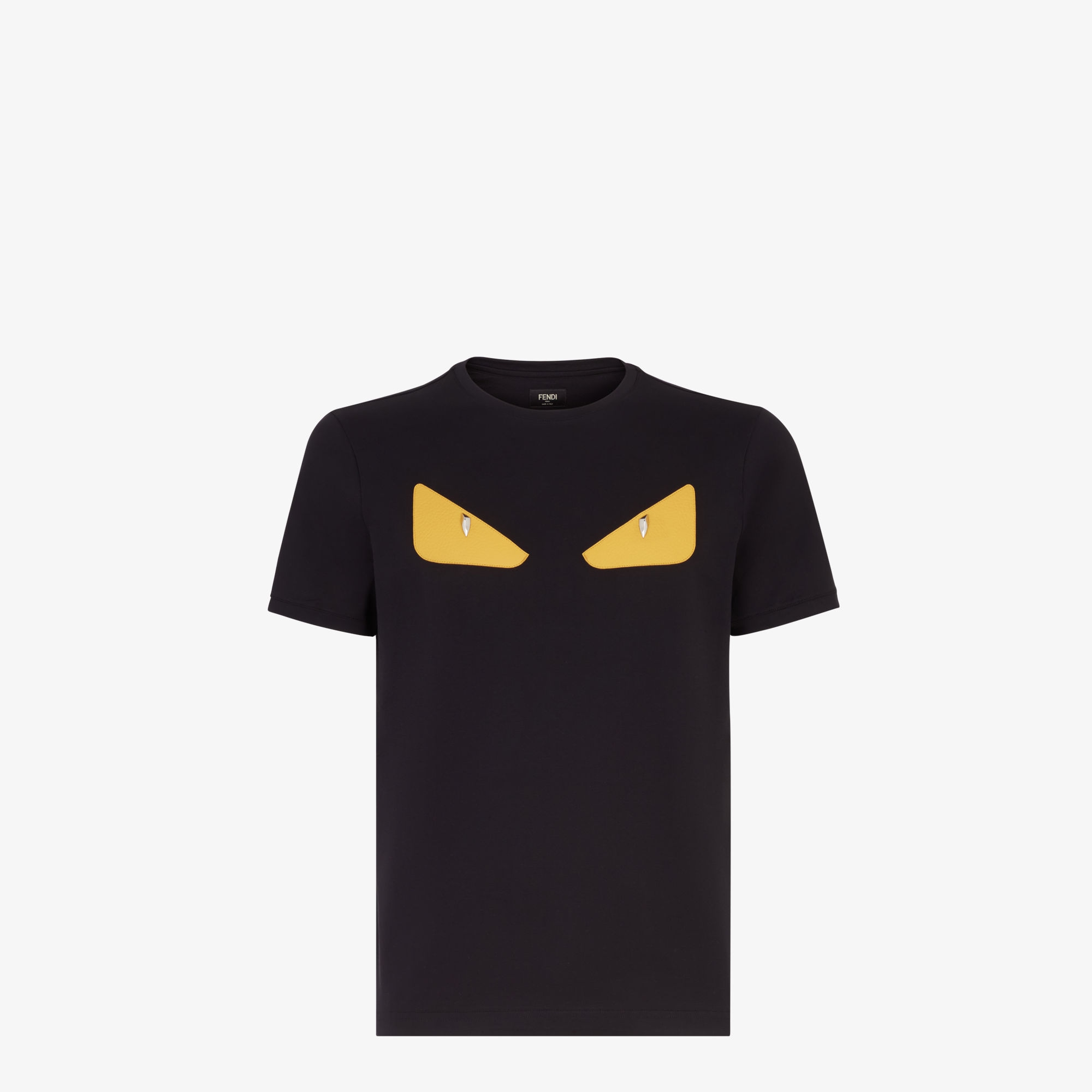 T-Shirt - Black cotton t-shirt | Fendi