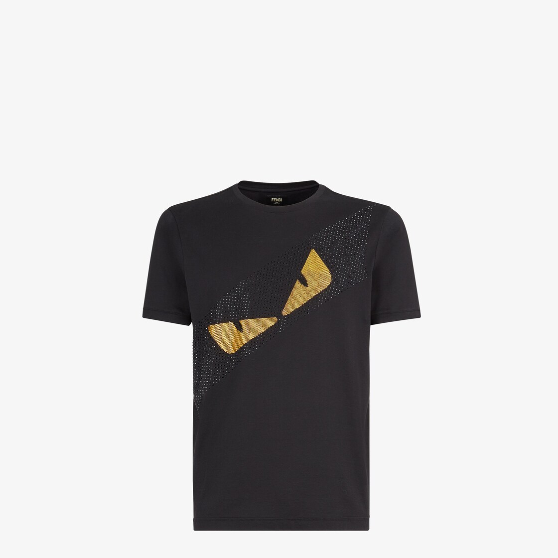 T-Shirt - Black cotton T-shirt | Fendi