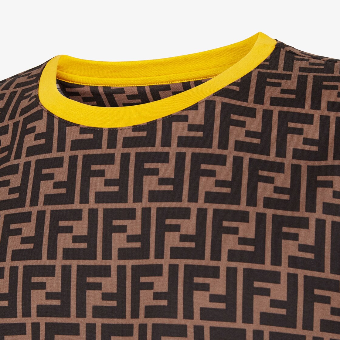 T-Shirt - Brown cotton T-shirt | Fendi