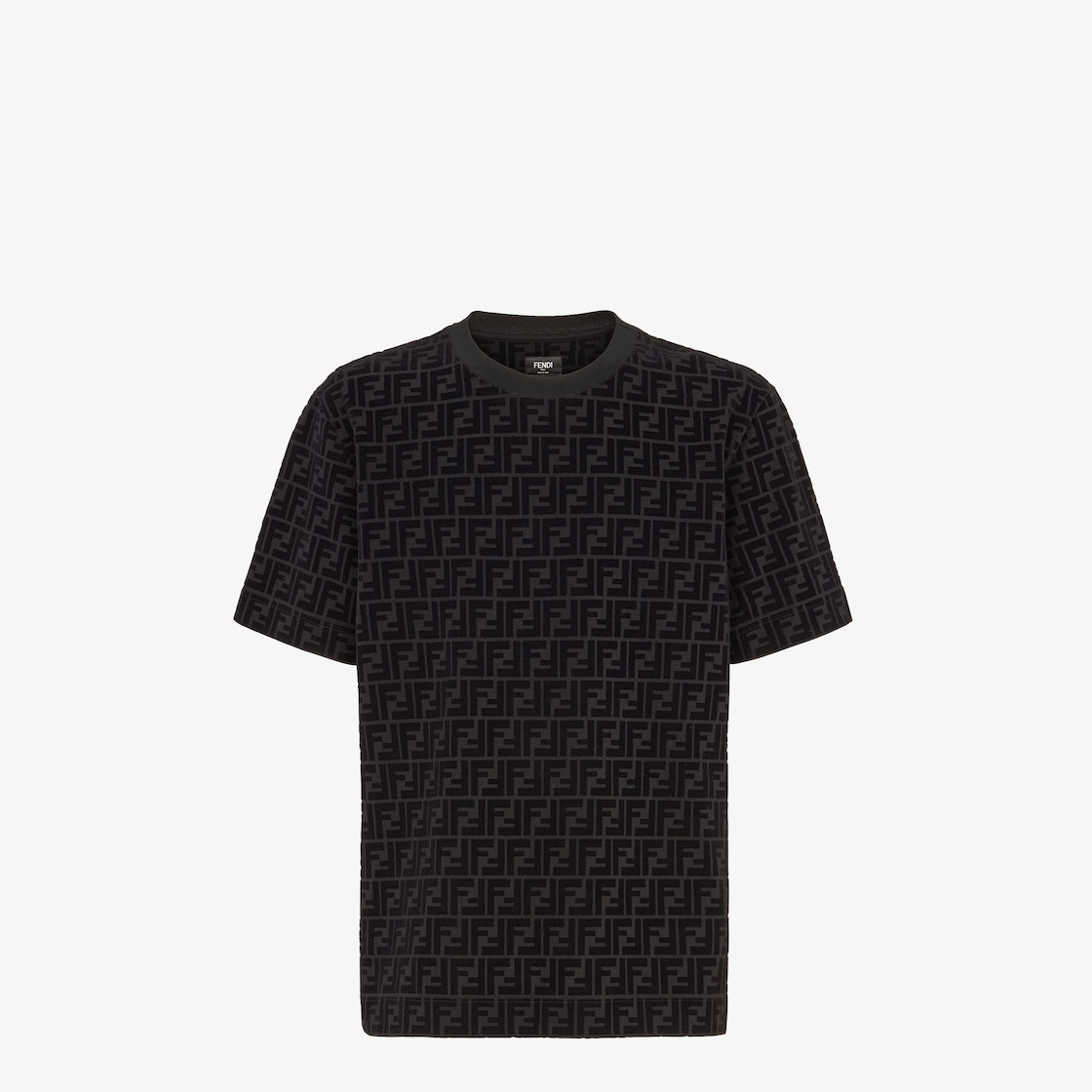 T-Shirt - T-shirt in black piqué | Fendi