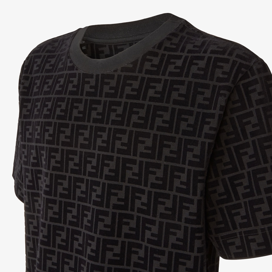 T-Shirt - T-shirt in black piqué | Fendi