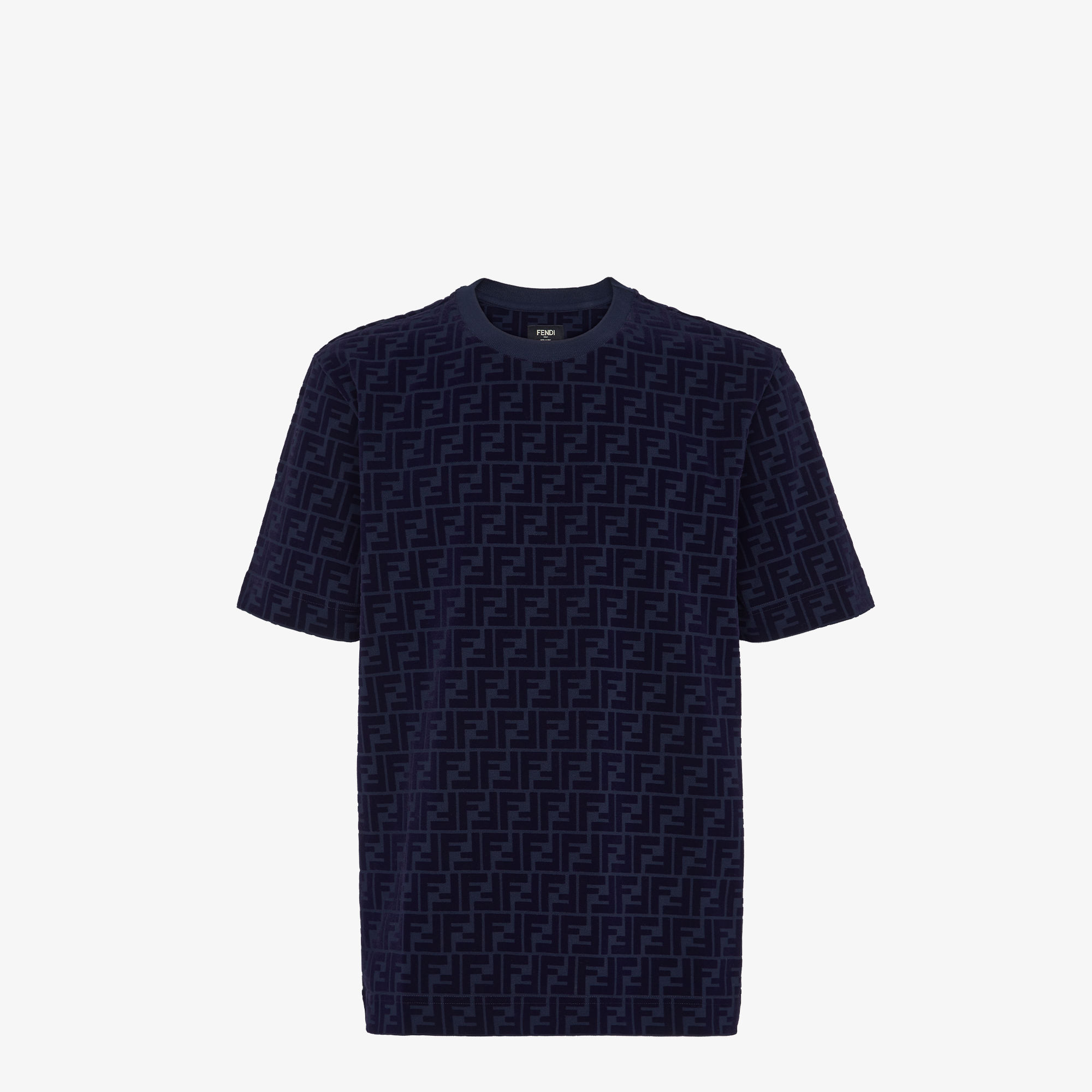 T Shirt Cotton Blue Fendi