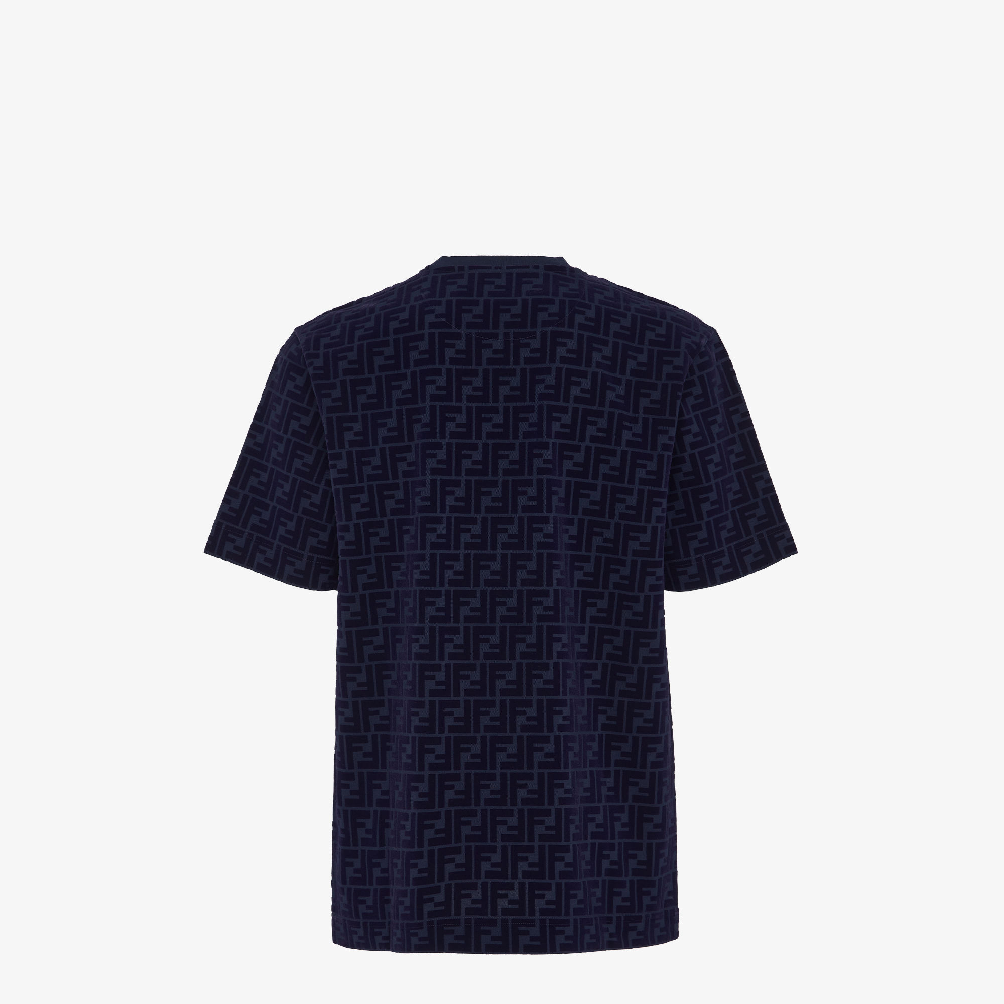 T Shirt Blue FF pique T shirt Fendi