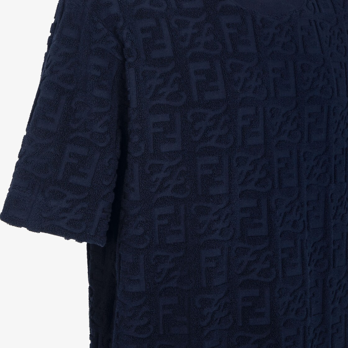 T-Shirt - Blue cotton T-shirt | Fendi