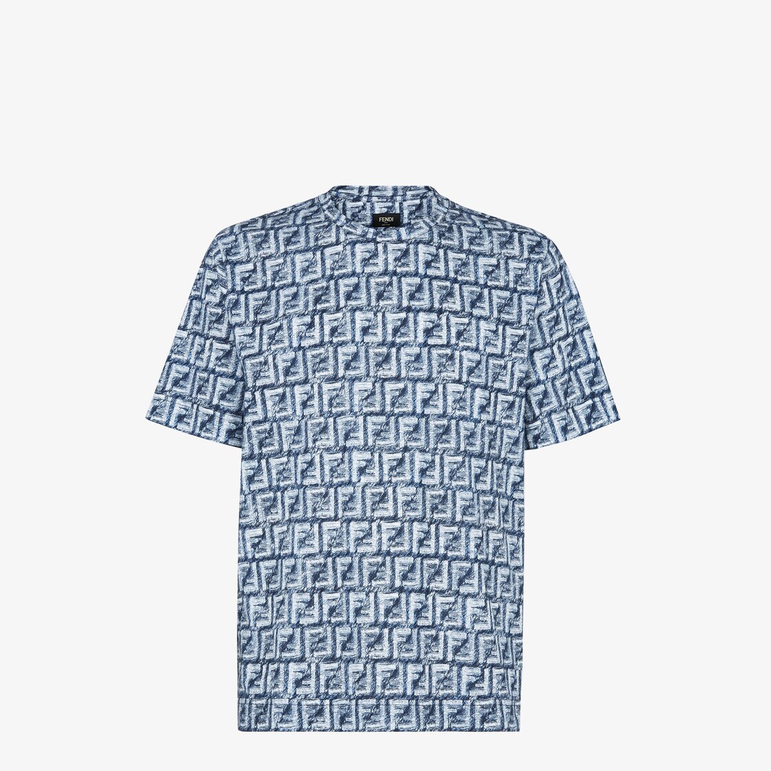 Tシャツ - ブルー FFコットン Tシャツ | Fendi