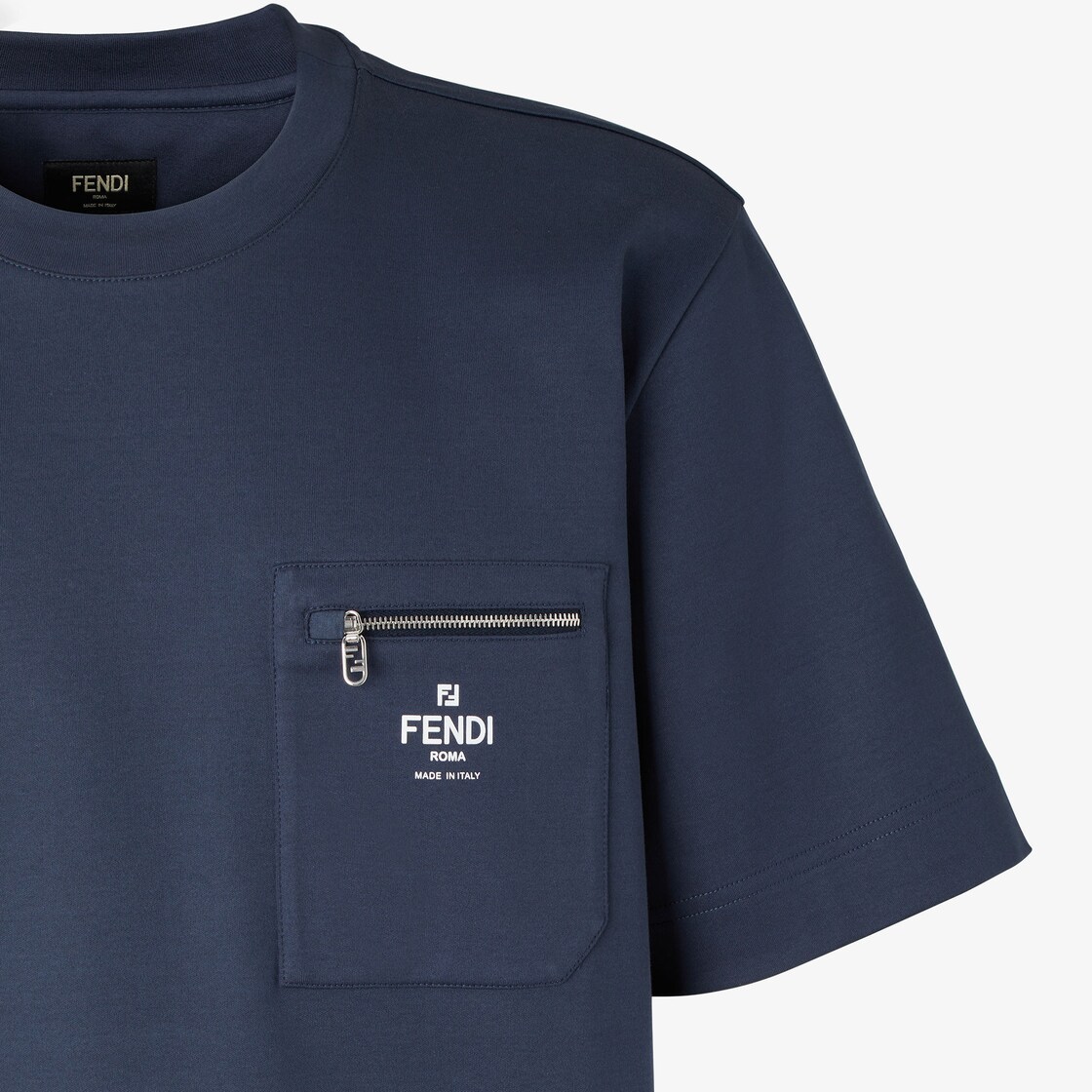 Fendi Blue Geometric Polo Shirt main image 0