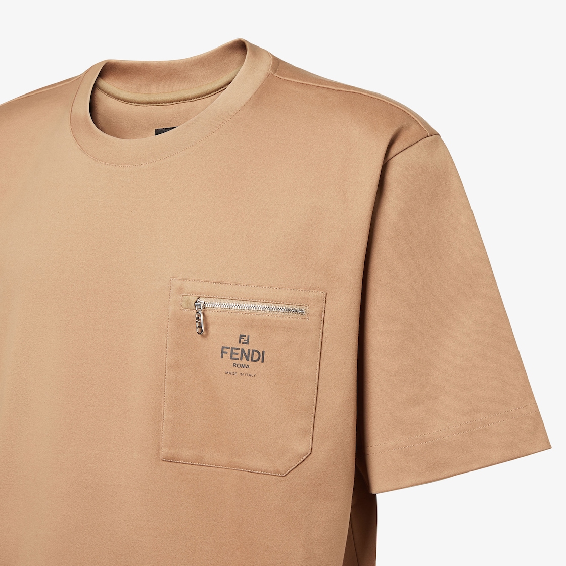 T-Shirt Light brown cotton T-shirt Brown - Image 3/3