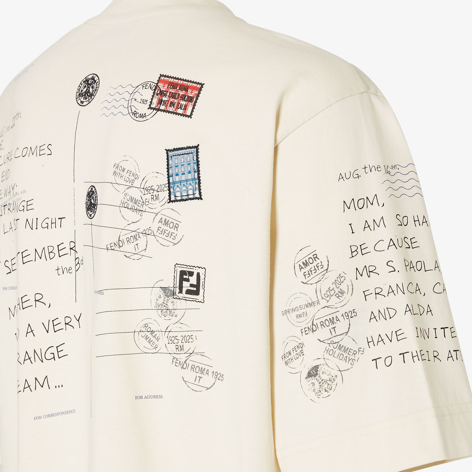 関税込 FENDI ホワイトコットン Tシャツ Tシャツ コットン ホワイト | Fendi