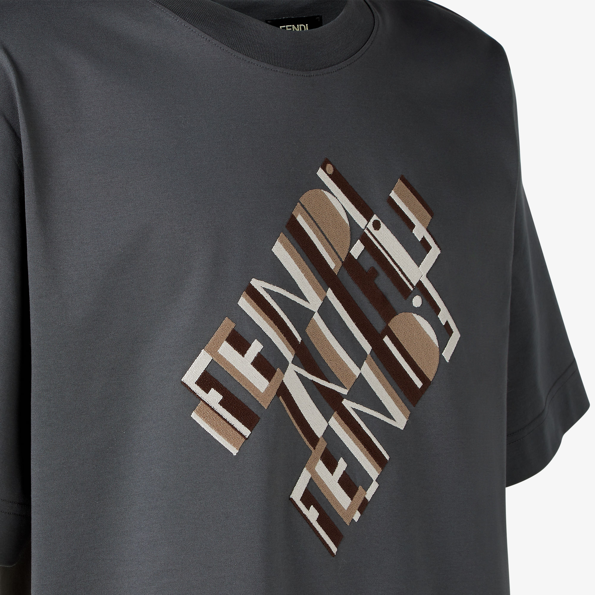T-Shirt Cotton Gray | Fendi