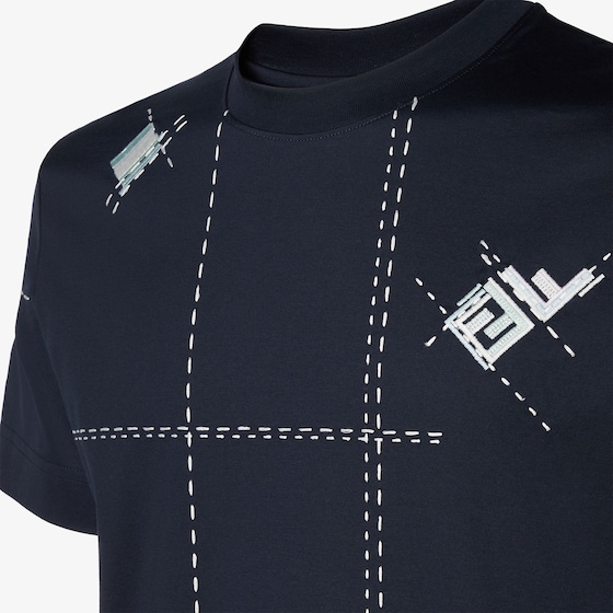 Fendi Regular-fit, short-sleeved crew-neck T-shirt | Thumbnail 3