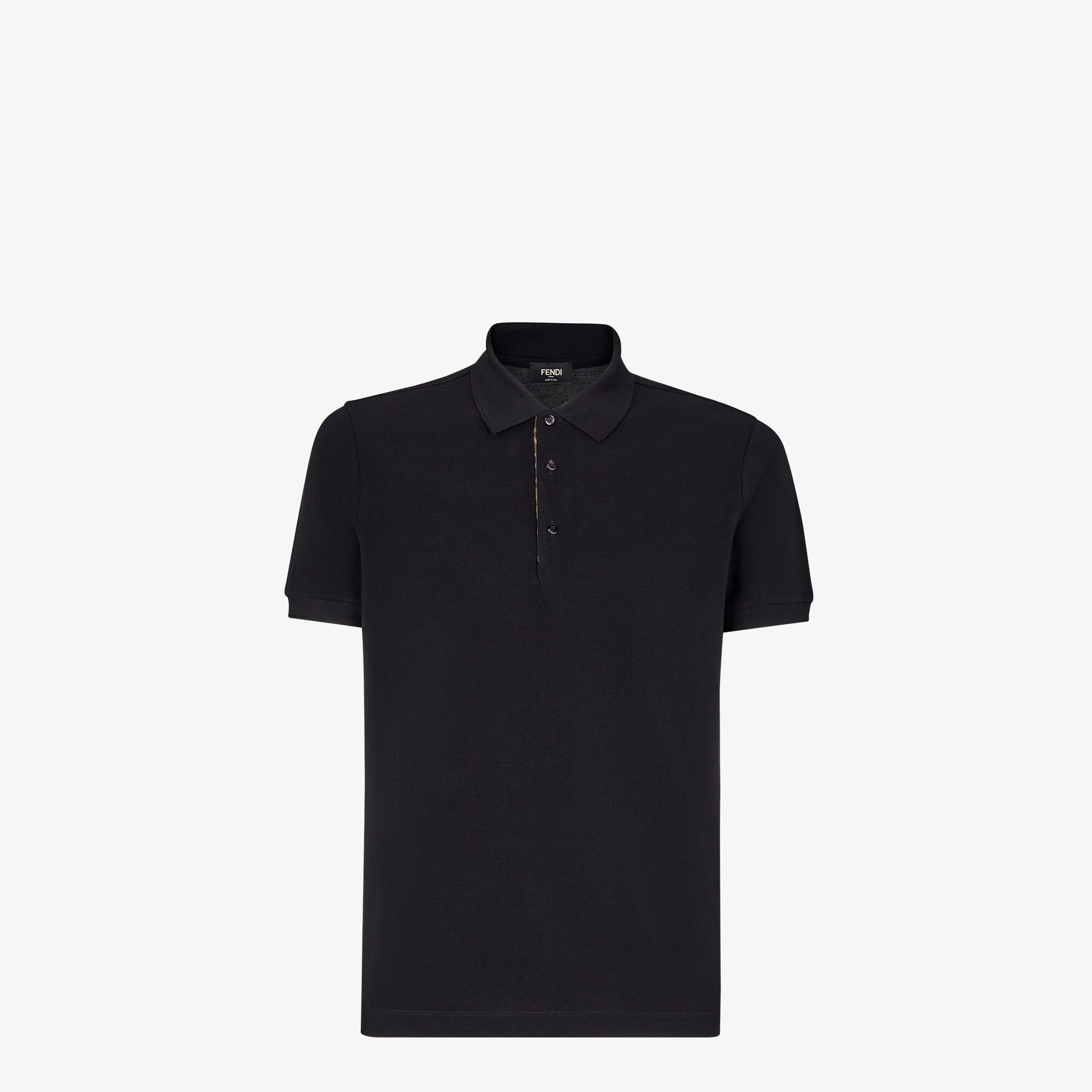 Polo shirtBlack pique polo shirt