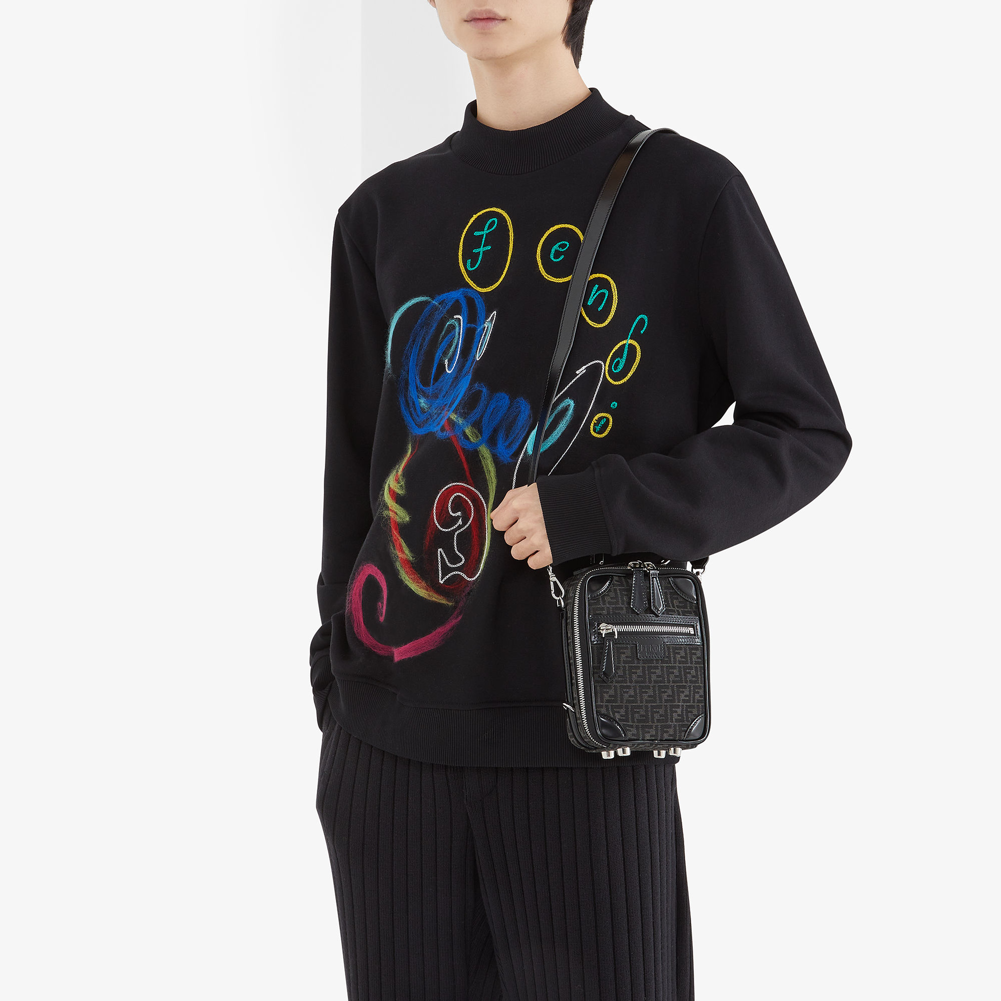 fendi black jersey sweatshirt