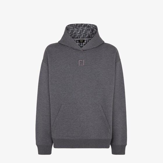 Fendi Dark Grey Ff Sweatshirt In Gray