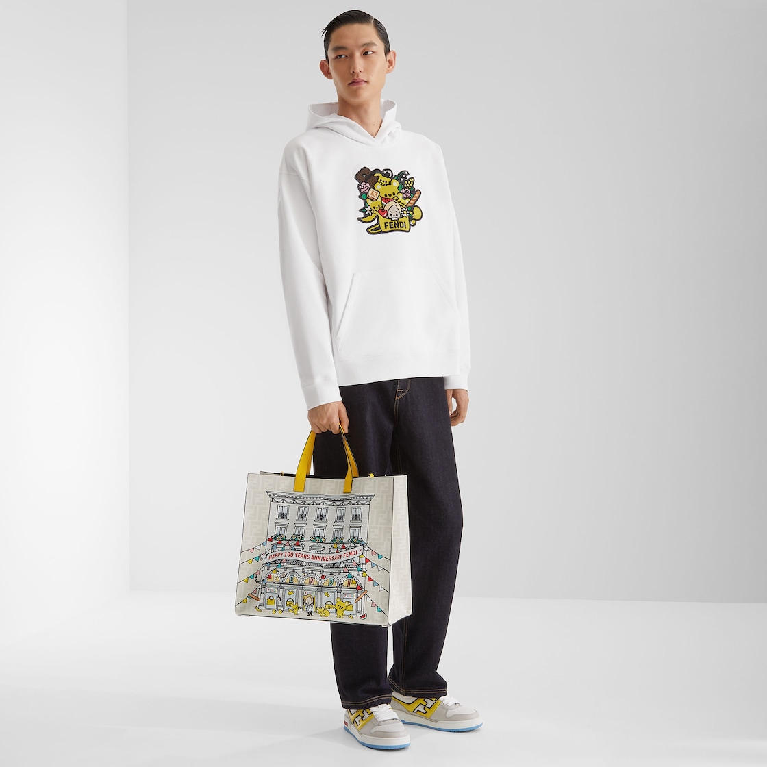 Silvia and The Baguette スウェットシャツ コットン ホワイト Silvia and The Baguette スウェットシャツ コットン ホワイト
