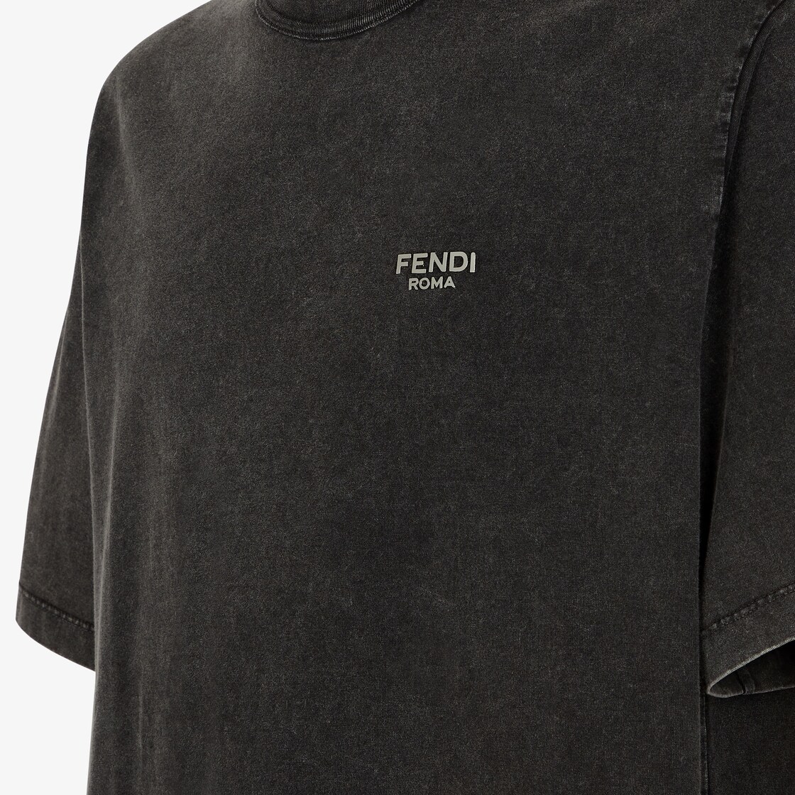 T-shirt Fendi Black size M International in Cotton - 32621871