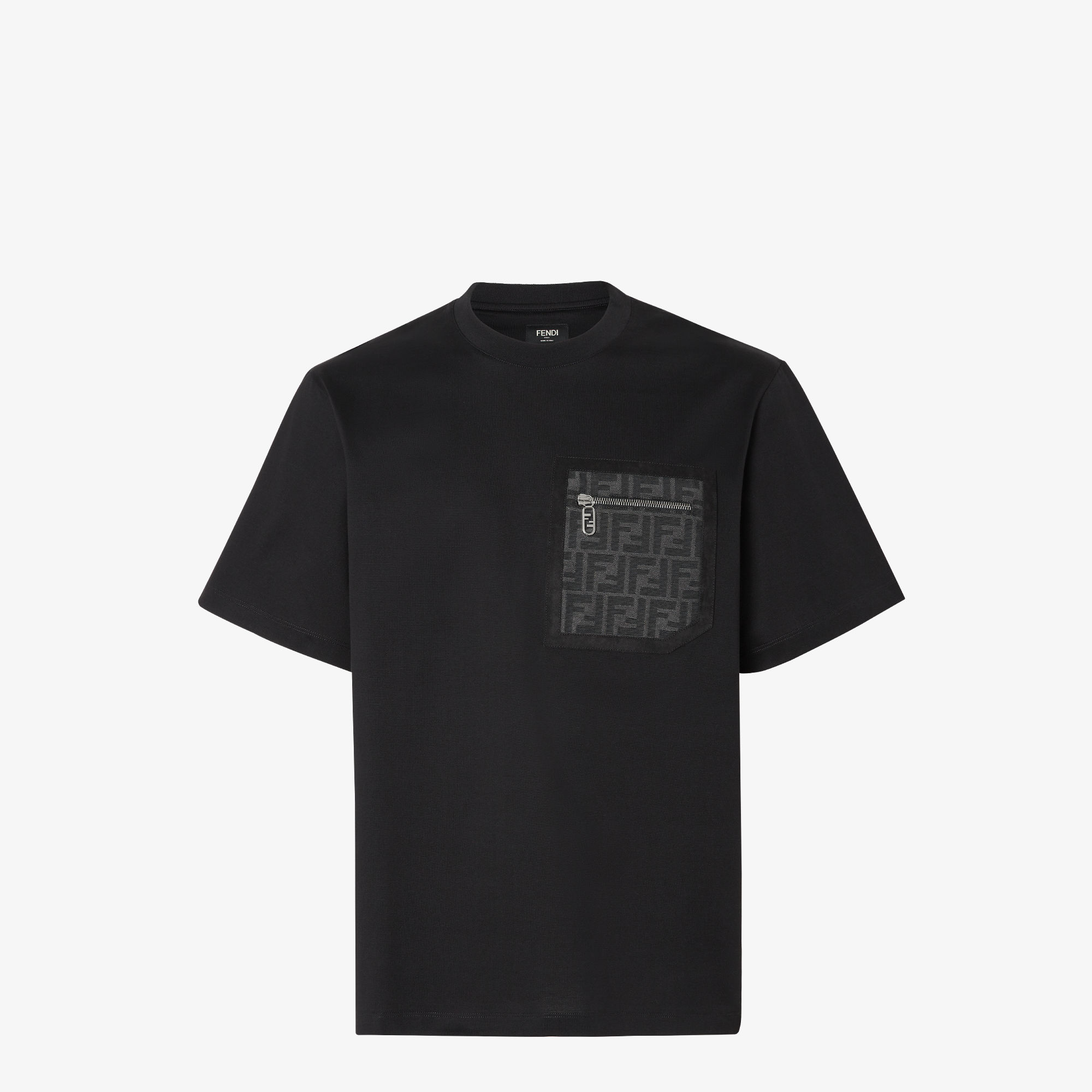 【送料&関税込】Fendi Logo Printed Crewneck T-shirt T-Shirt Cotton Black | Fendi