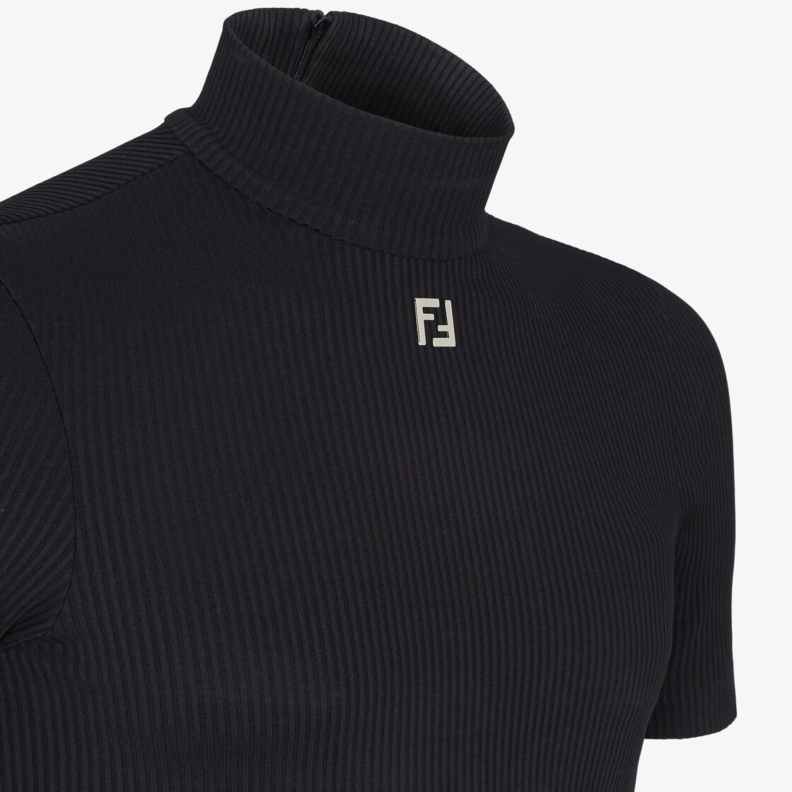 Pull Pull col roul en coton noir Fendi