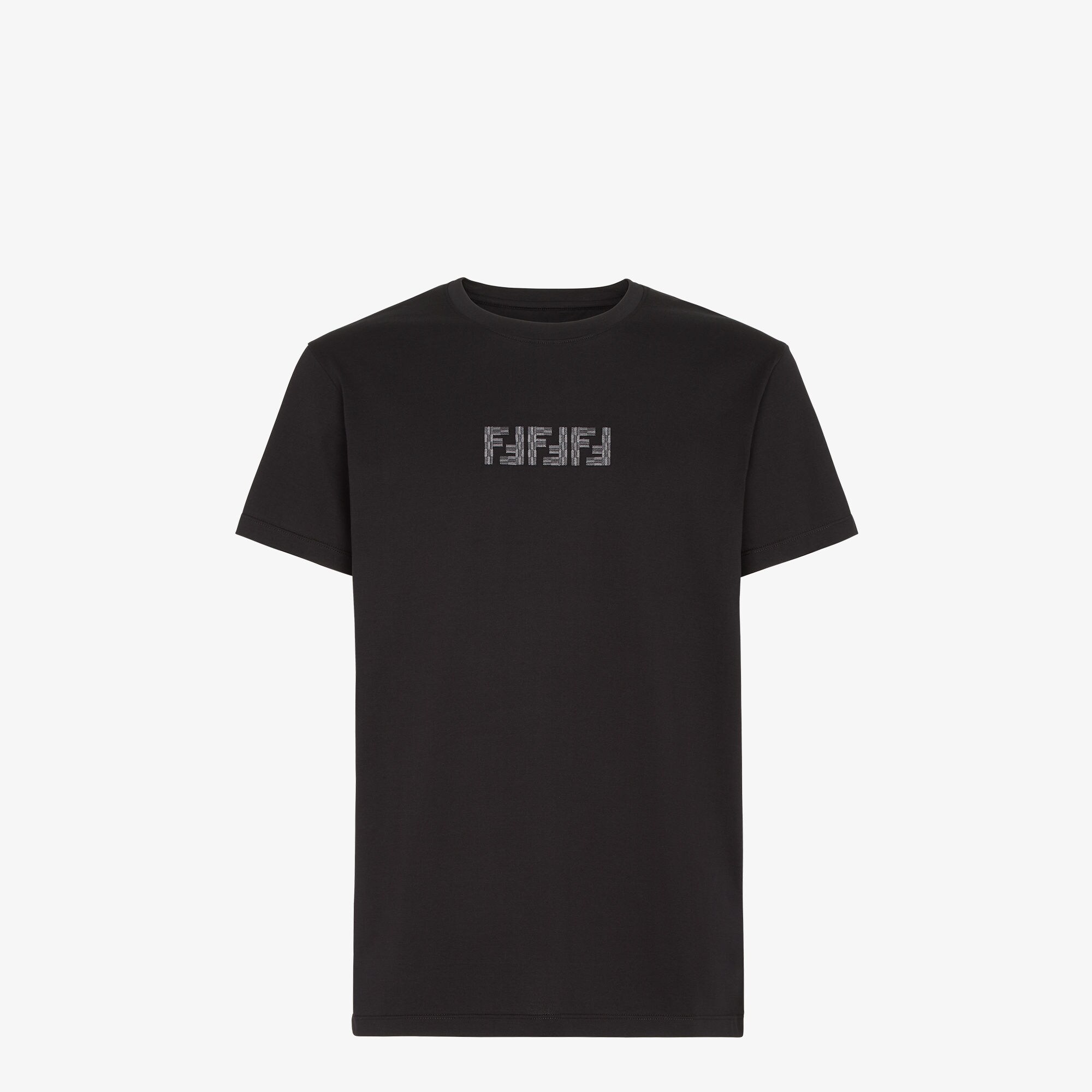 Tシャツ - ブラックコットン Tシャツ | Fendi