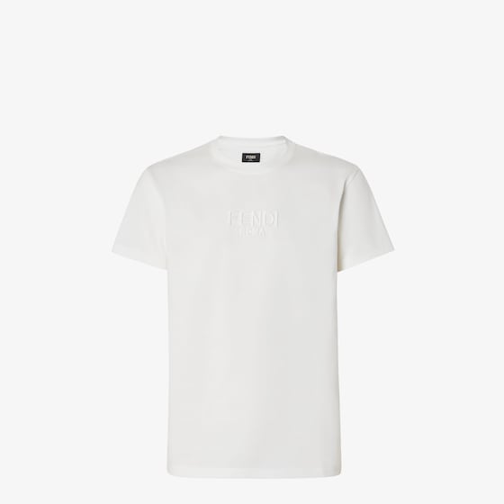 Fendi White Cotton T-shirt In White