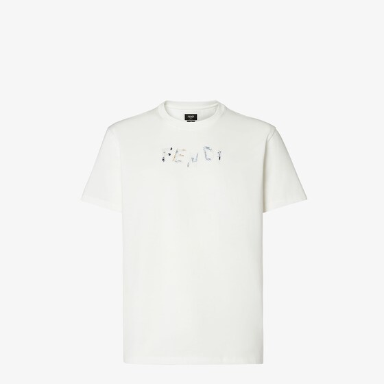 Fendi Slim-fit short-sleeved crew-neck T-shirt