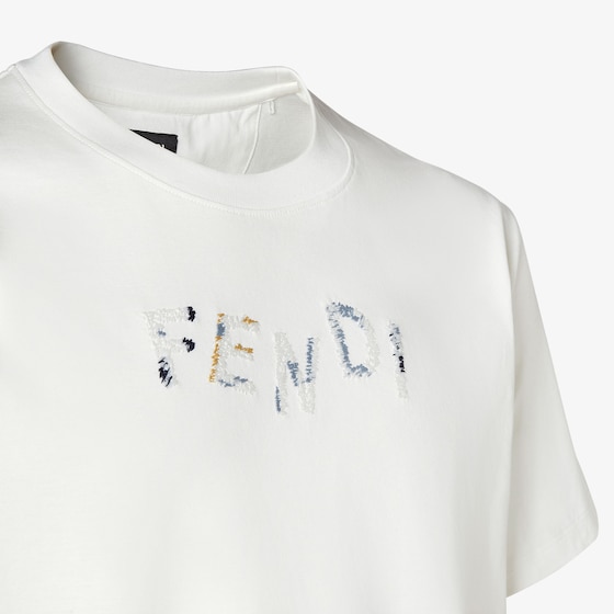 Fendi Slim-fit short-sleeved crew-neck T-shirt | Thumbnail 3