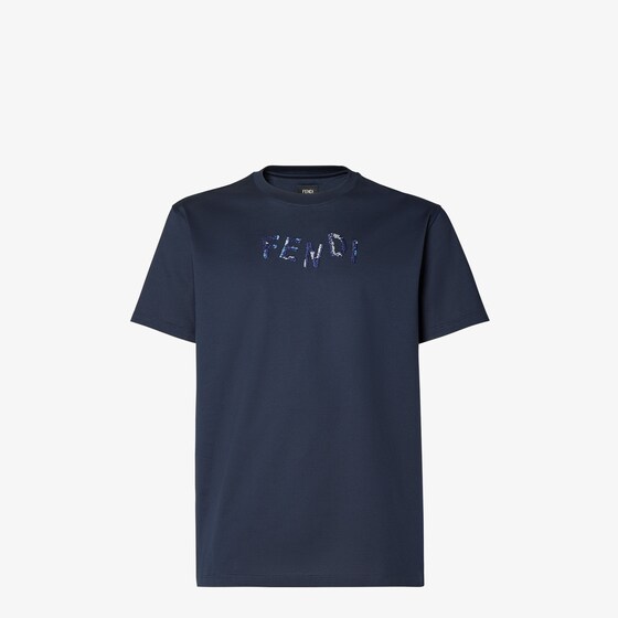 Fendi Slim-fit short-sleeved crew-neck T-shirt