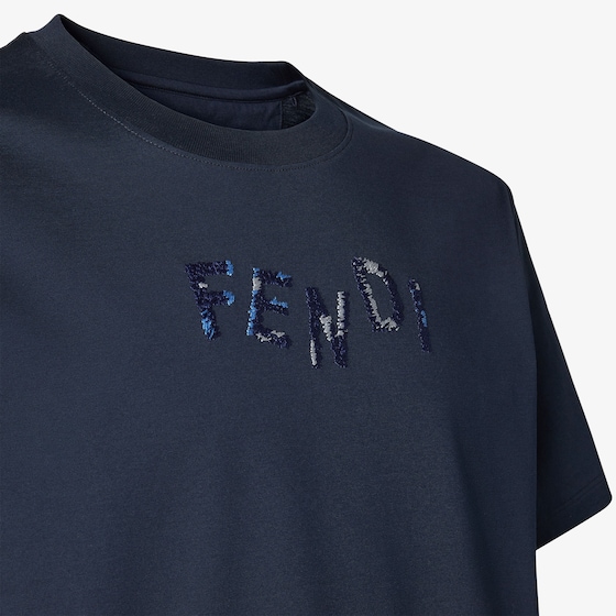 Fendi Slim-fit short-sleeved crew-neck T-shirt | Thumbnail 3
