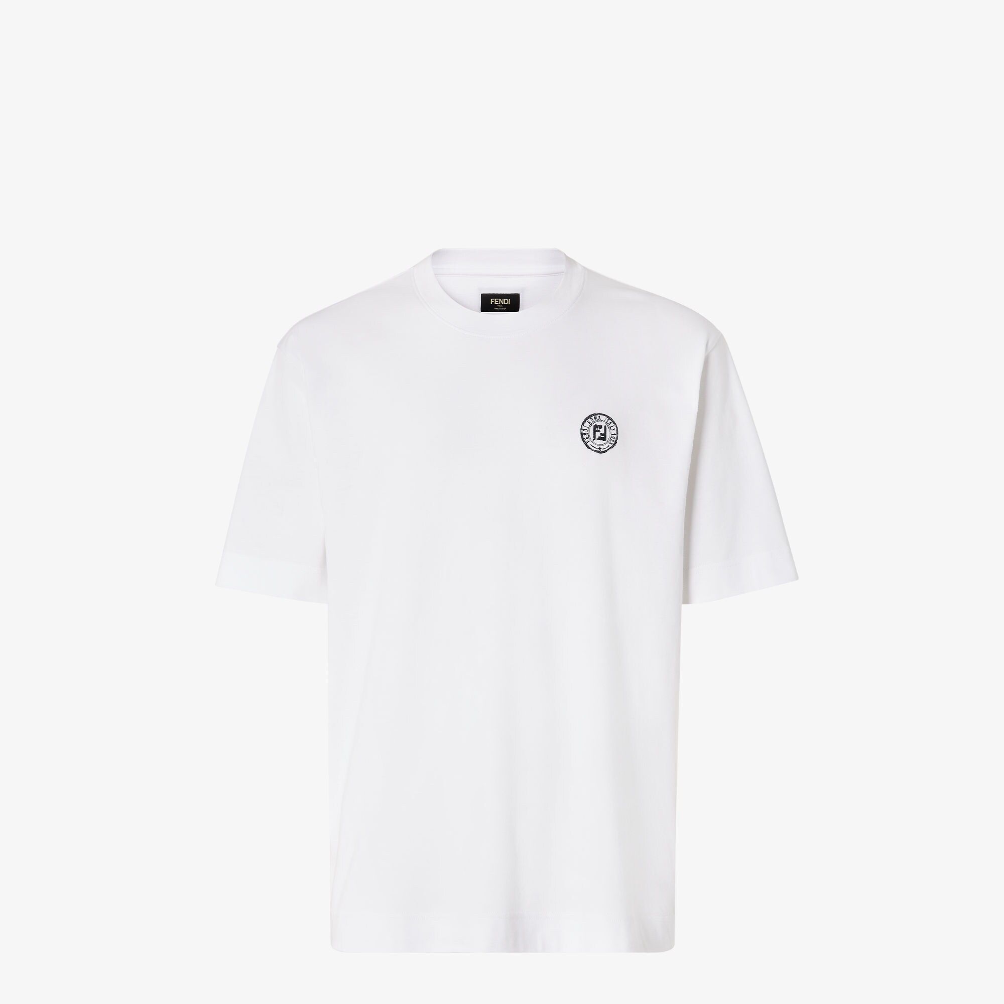 国内直営**FENDI**ホワイトコットン Tシャツ Tシャツ コットン ホワイト | Fendi