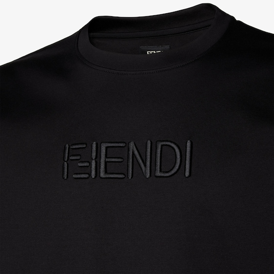 Fendi Slim-fit short-sleeved crew-neck T-shirt | Thumbnail 3