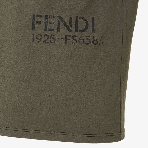 Fendi Regular-fit customised T-shirt with Stencil | Thumbnail 3