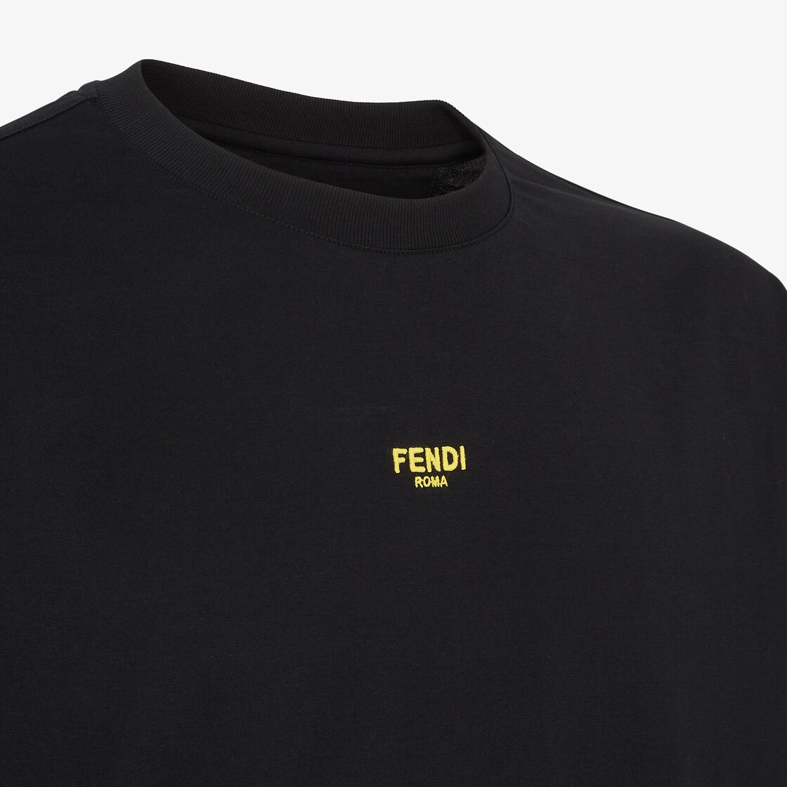 FENDI: T-shirt with Roma logo - Black