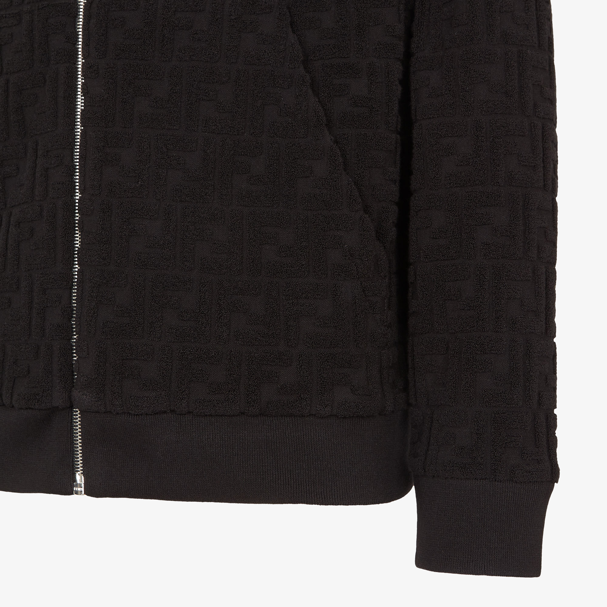 FENDI/フェンディ/ブラックテリークロススウェットシャツ FY0178AQJ9F0QA1_01