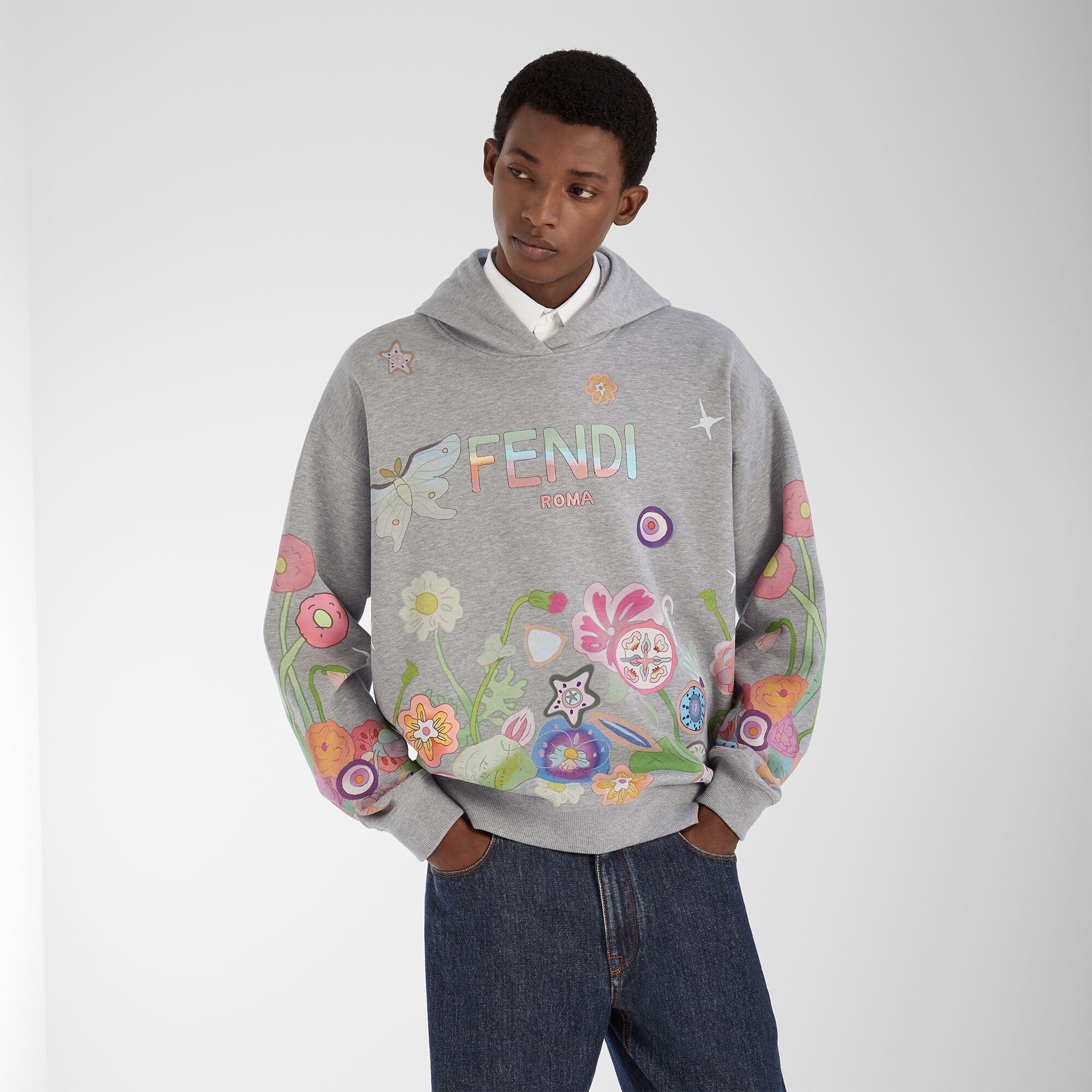 Fantastic Fendi Future sweatshirt Cotton Gray | Fendi