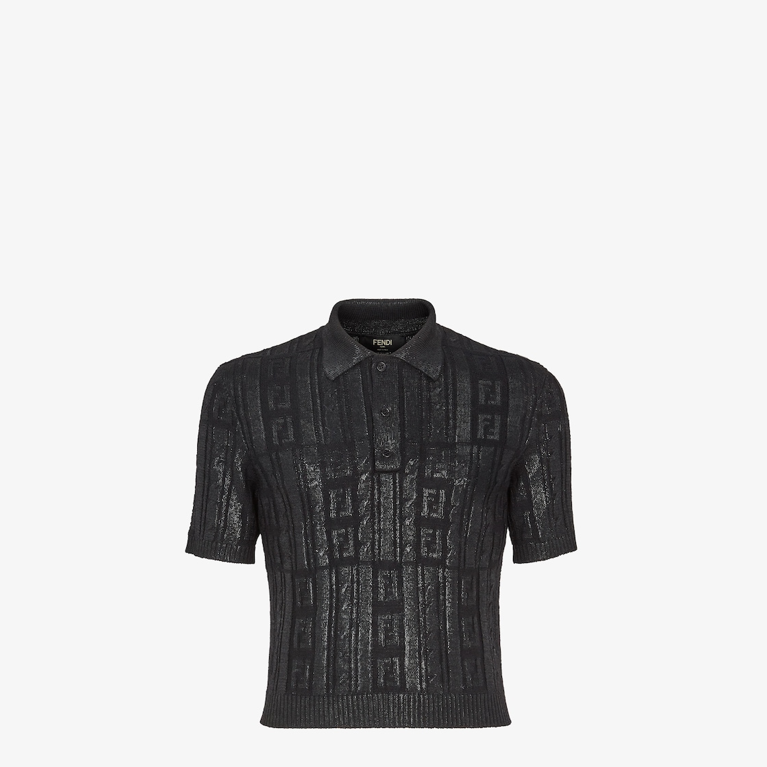 Polo shirt Black wool polo shirt Fendi