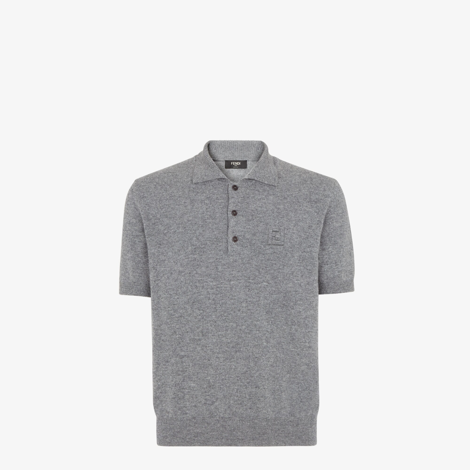 ポロシャツ Fendi Ff Wool Blend Knit Polo Shirt Fendi - Knitted wool polo shirt black - The Corner
