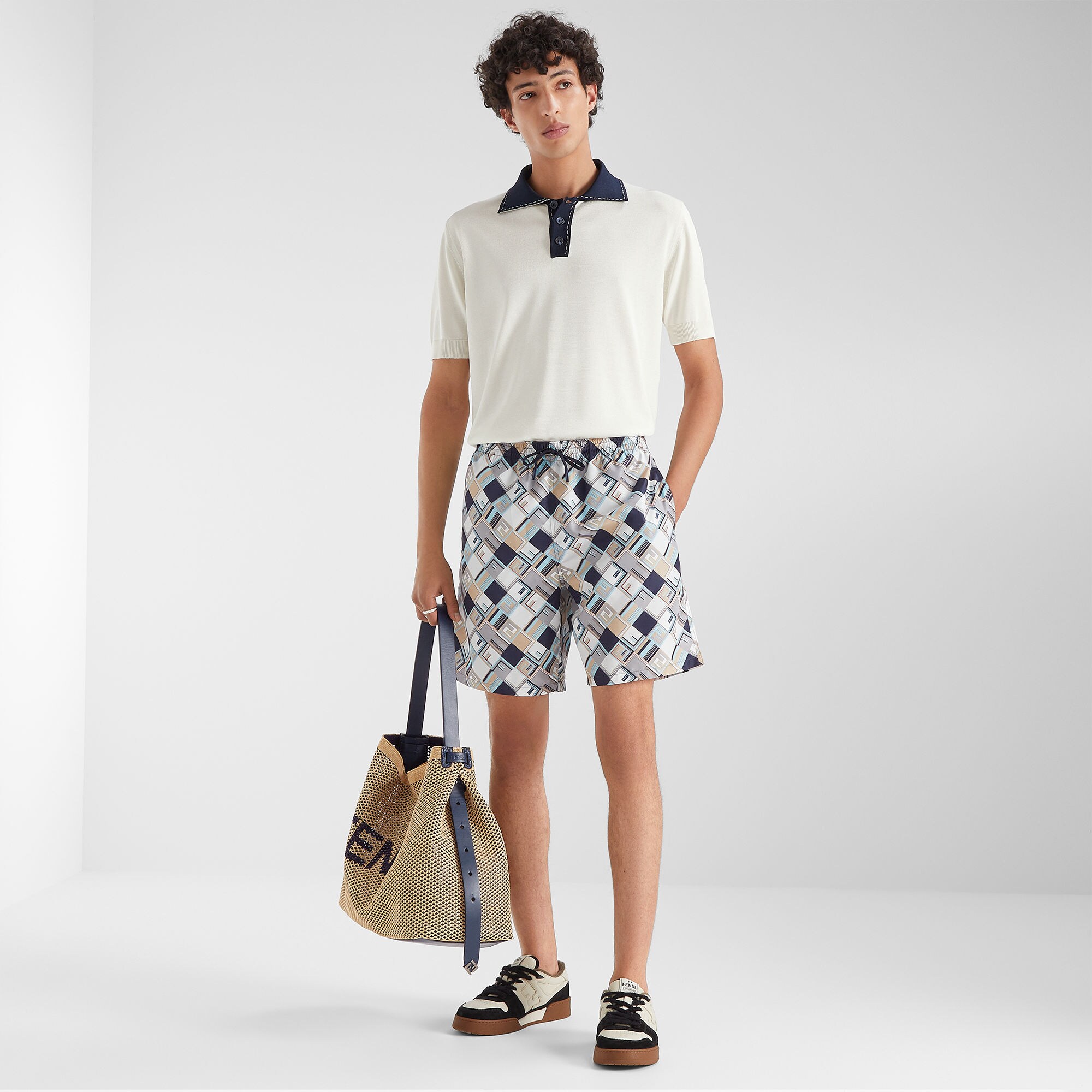 FENDI アイボリー ポロシャツ ポロシャツ ファブリック ホワイト | Fendi