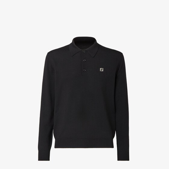 Fendi Polo Shirt In Black